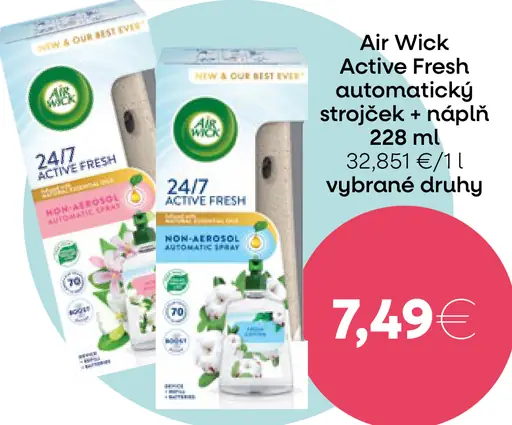 Air Wick Active Fresh automatický stroječek + náplň