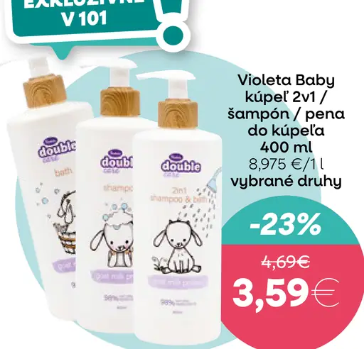 Violeta Baby kúpeľ 2v1 / šampón