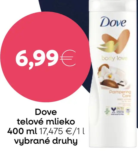 Dove telové mlieko