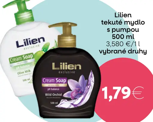 Lilien tekuté mydlo Olive Milk