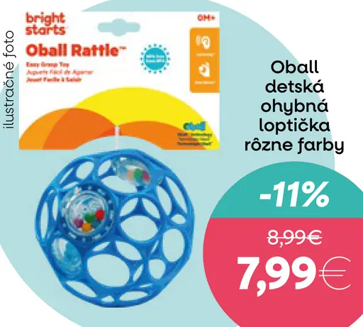 Oball detská ohybná rôzne farby