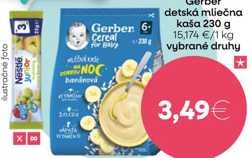 Gerber detská mliečna kaša