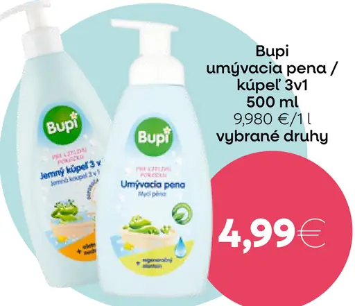 Bupi umývacia pena / kúpeľ 3v1