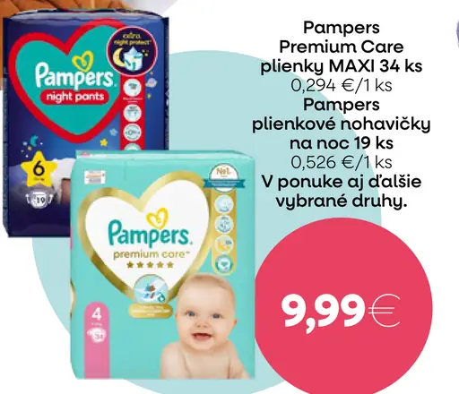 Pampers Premium Care plienky MAXI 34 ks