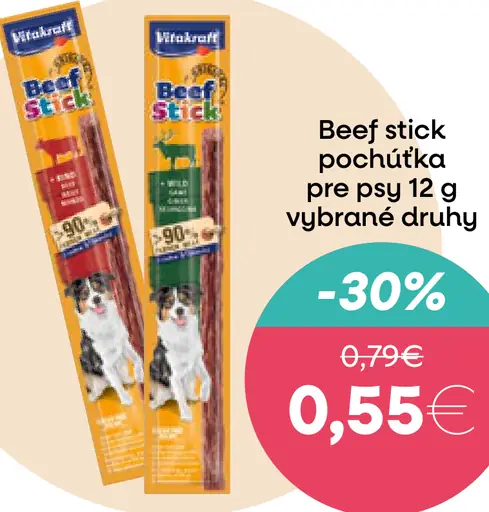 Beef stick pochúťka pre psy