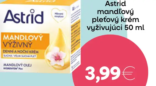 Astrid mandľový pleťový krém