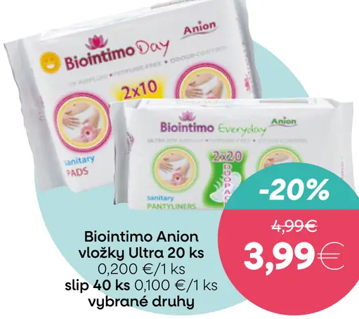 Biointimo Everyday vložky 40 ks