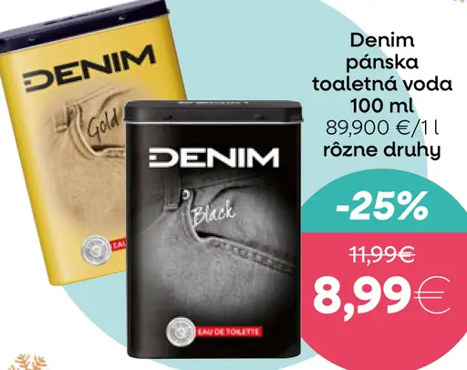 Denim pánska toaletná voda Gold