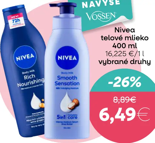 Nivea telové mlieko Rich Nourishing