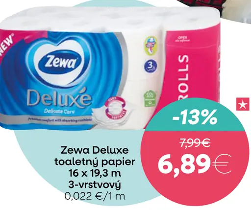 Zewa Deluxe toaletný papier