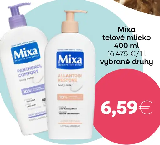 Mixa telové mlieko Panthenol Comfort