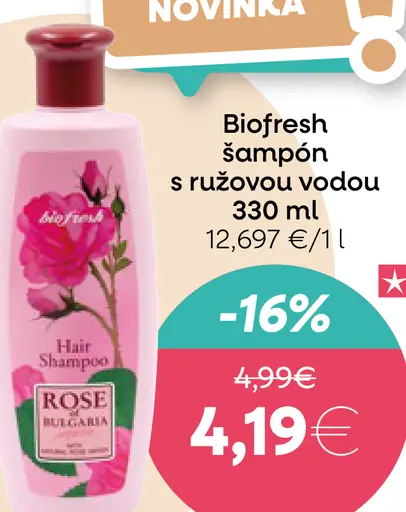 Biofresh šampón s ružovou vodou