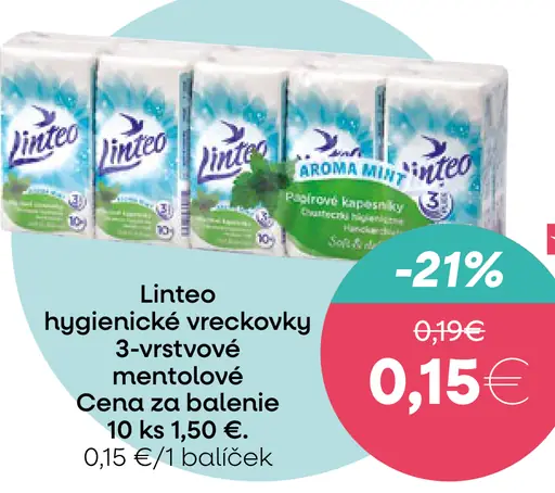 Linteo hygienické vreckovky