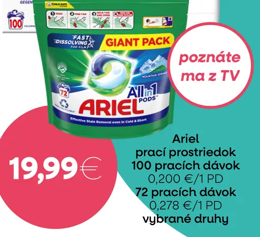 Ariel prací prostriedok