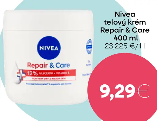 Nivea telový krém Repair & Care