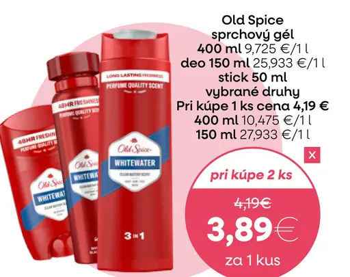 Sprchový gél Old Spice Whitewater