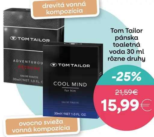 toaletná voda Tom Tailor Cool Mind