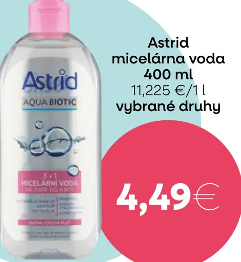 Astrid micelárna voda