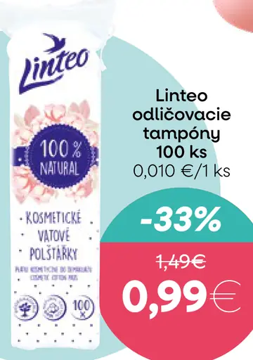 Linteo odličovacie tampóny