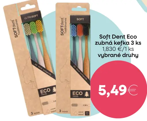 Soft Dent Eco zubná kefka 3 ks