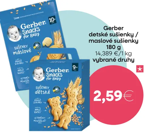 Gerber detské sušienky / maslové sušienky