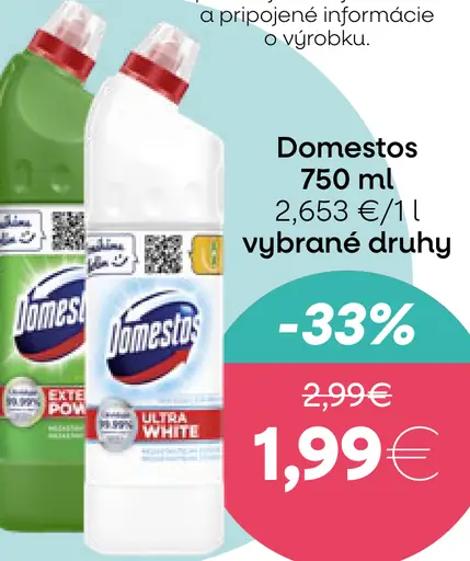 Domestos čistiaci prostriedok