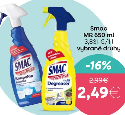 Smac čistiaci prostriedok