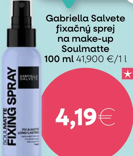 Gabriella Salvete fixačný sprej na make-up Soulmatte