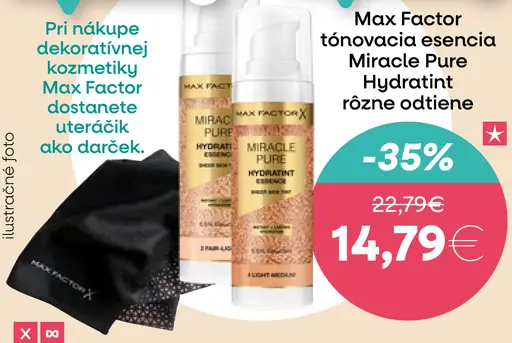 Max Factor tónovacia esencia Miracle Pure Hydratant