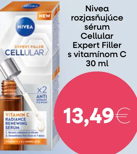 Nivea Cellular Expert Filler Rozjasňujúce sérum s vitamínom C