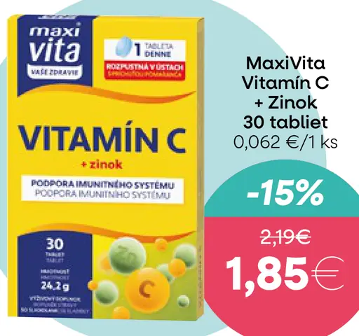 MaxiVita Vitamín C + zinok