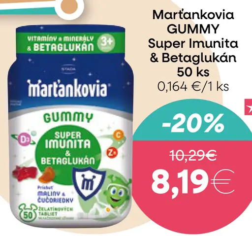 Martánkovia GUMMY Super Imunita & Betaglukán