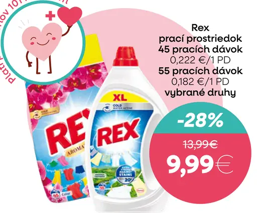 Rex prací prostriedok