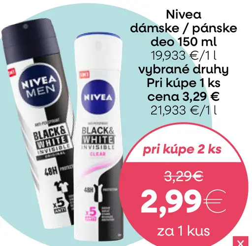 Nivea dámske / pánske deo