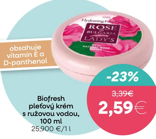 Biofresh pleťový krém s ružovou vodou