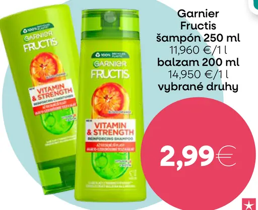 Garnier Fructis šampón a balzam