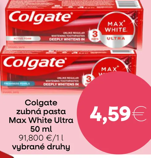 Colgate zubná pasta Max White Ultra