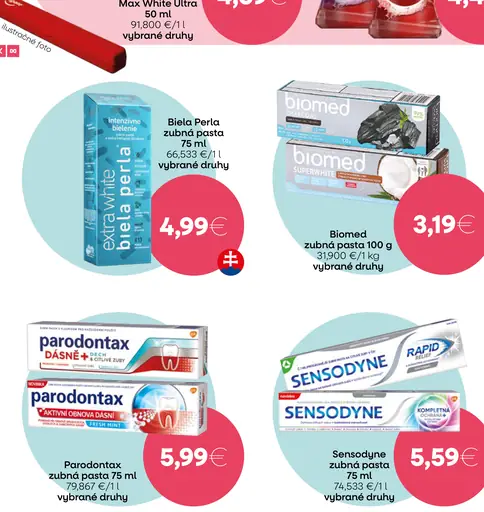 Sensodyne zubná pasta