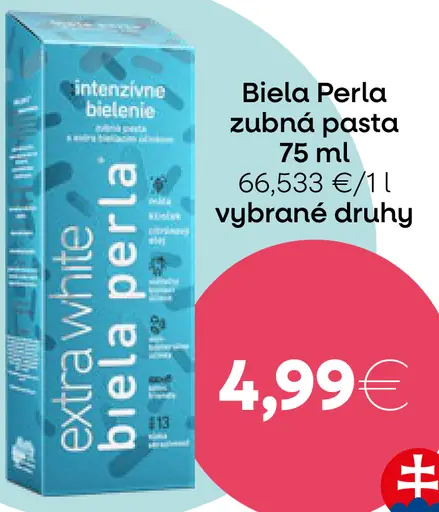 Biela Perla zubná pasta