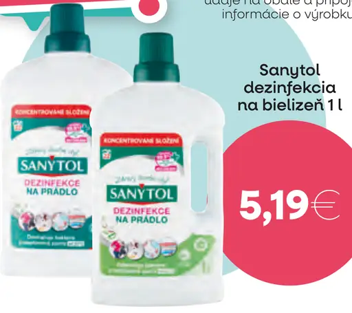 Santyol dezinfekcia na bielizeň