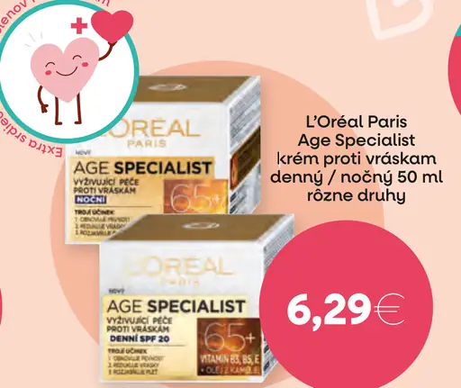 L'Oréal Paris Age Specialist 55 + rozjasňujúci krém proti vráskam