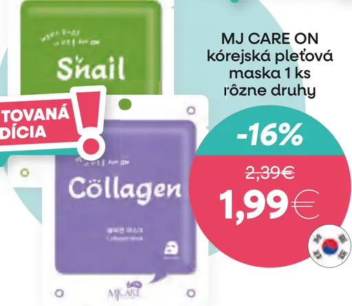 MJ Care ON kórejská pleťová maska