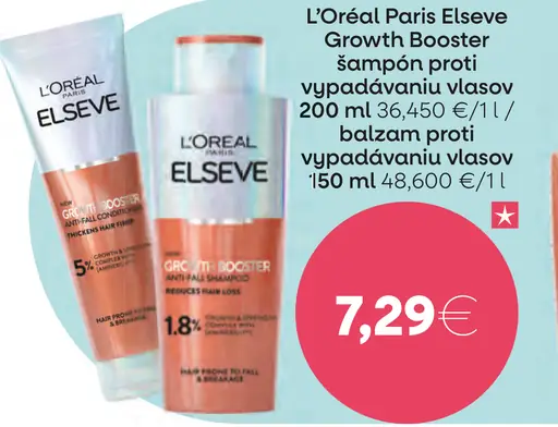 L'Oréal Paris Elseve Growth Booster šampón proti vypadávaniu vlasov