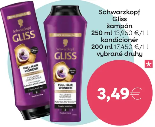 Schwarzkopf Gliss šampón / kondicionér