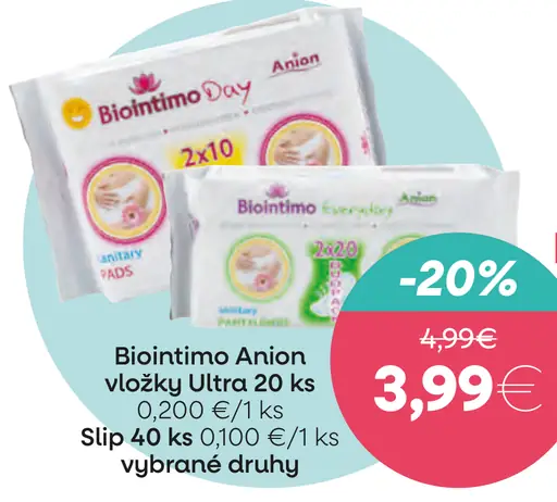 Biotintimo Anion vložky Ultra