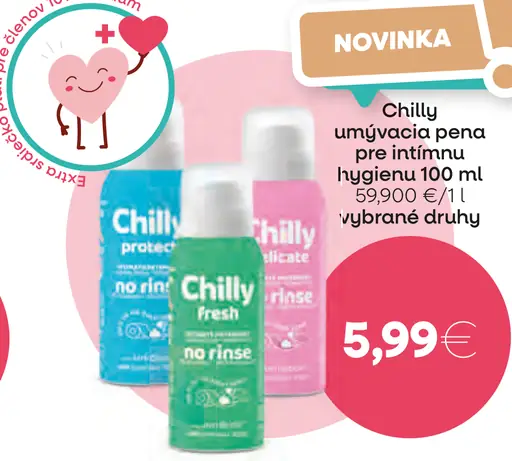 Chilly umývacia pena pre intímnu hygienu