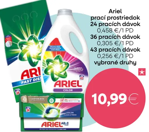 Ariel prací prostriedok