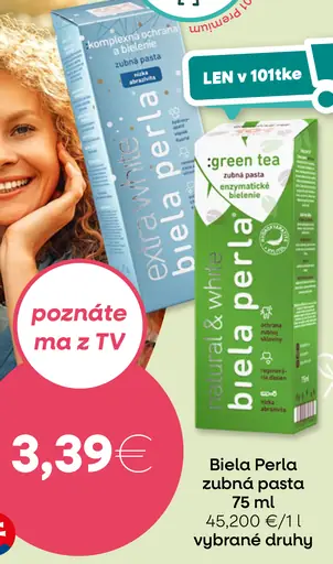 Biela Perla zubná pasta