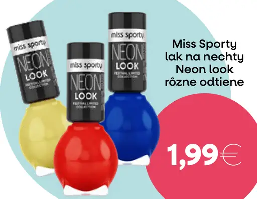 Miss Sporty lak na nechty Neon look