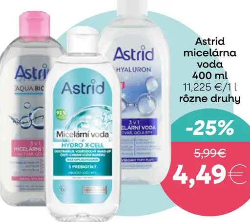 Astrid micelárna voda